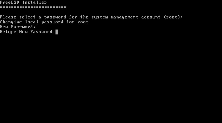 Set root password in FreeBSD 10.2