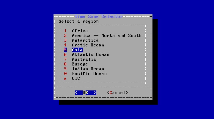 Select timezone in FreeBSD 10.2