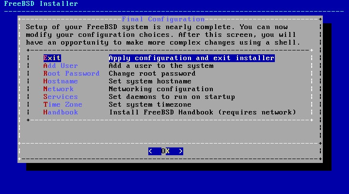 Apply final configuration in FreeBSD 10.2