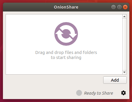 OnionShare interface