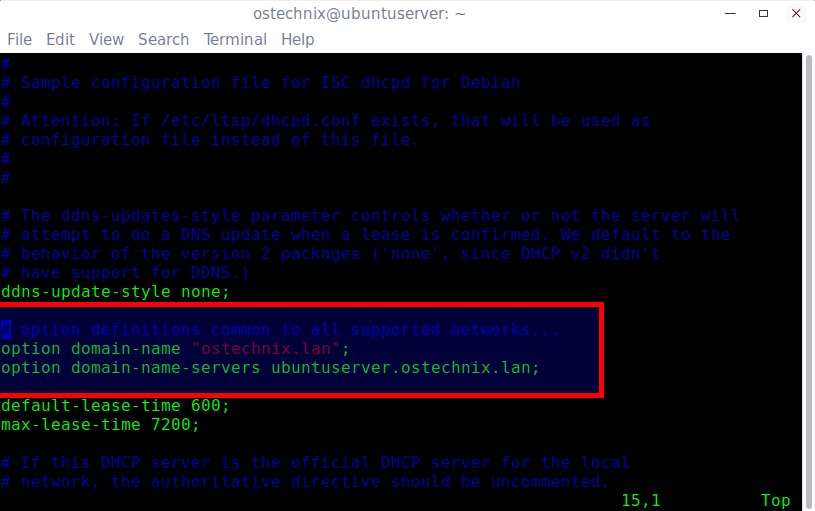 Install DHCP Server in 16.04