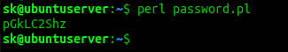 Generate strong passwords using perl script in Linux