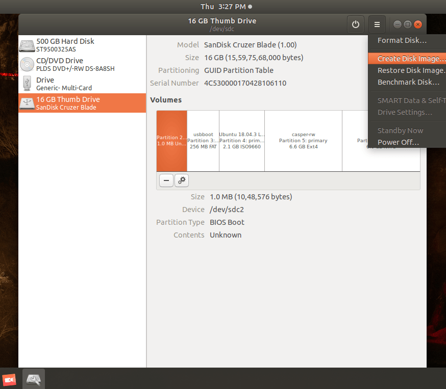 disk image creator linux