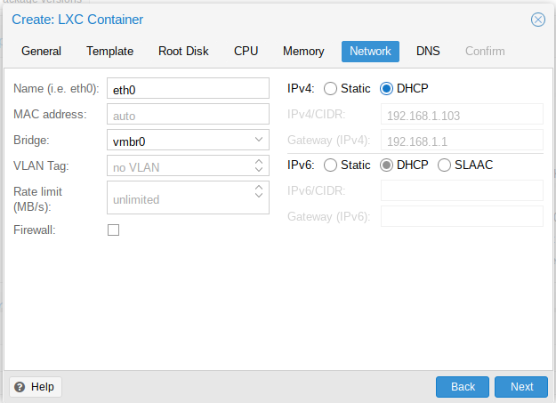 set static ip proxmox