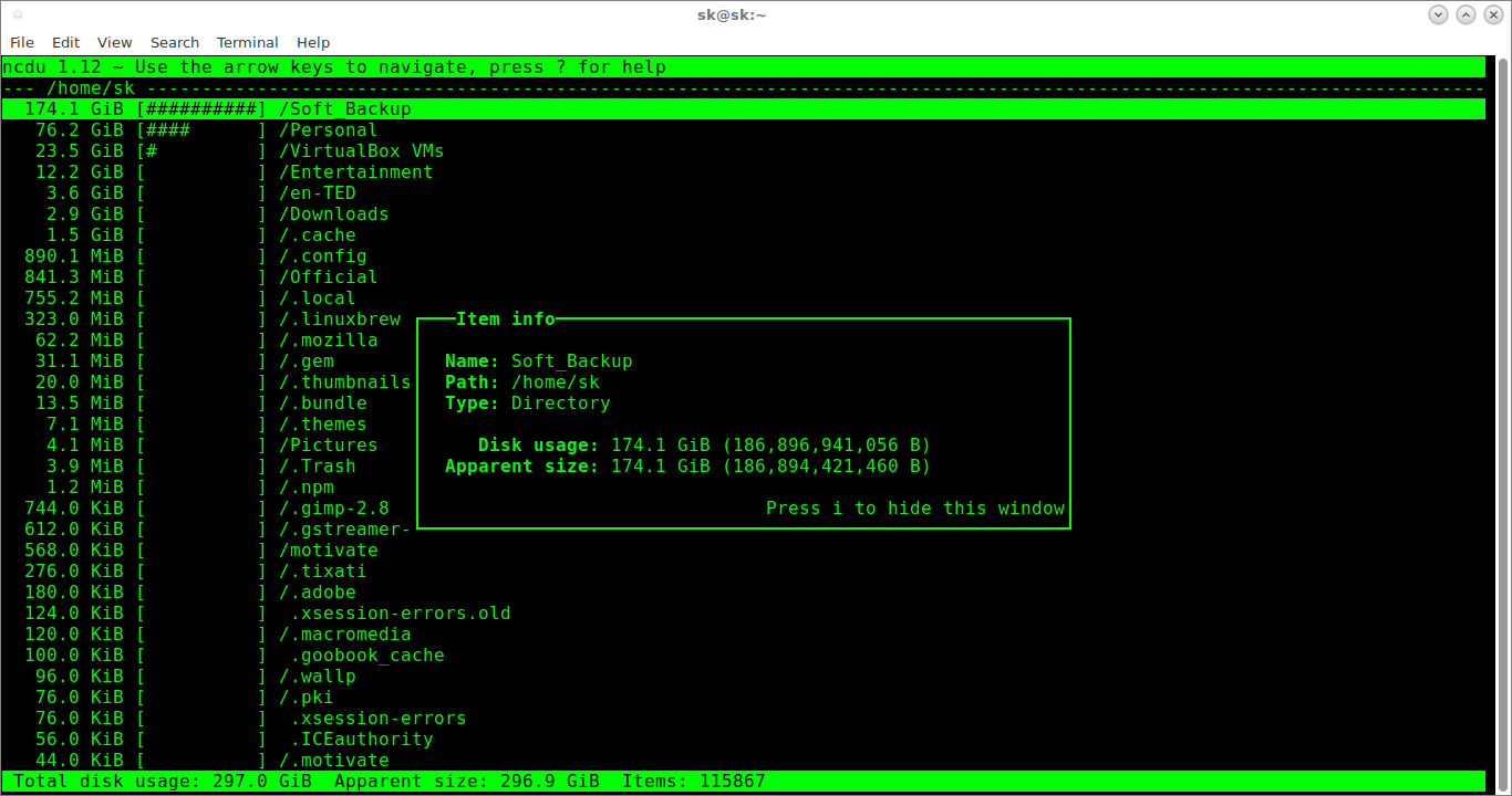 how-to-check-disk-space-usage-in-linux-using-ncdu-ostechnix