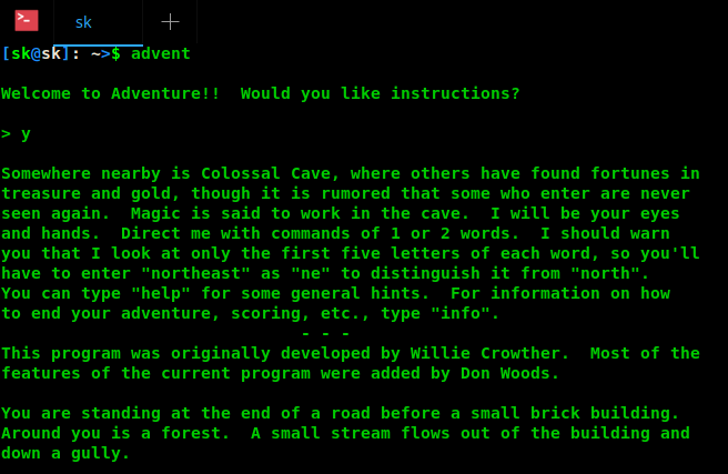 colossal cave adventure walkthrough