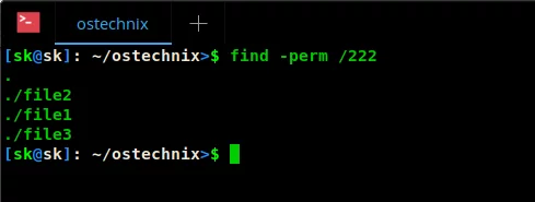 Find files based on numeric permissions with "/" prefix