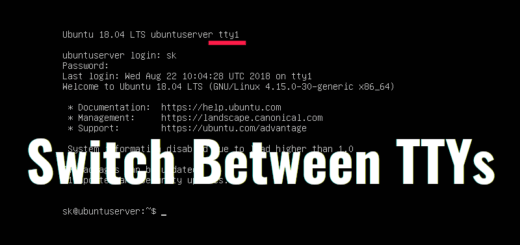 How to switch between TTYs in Linux