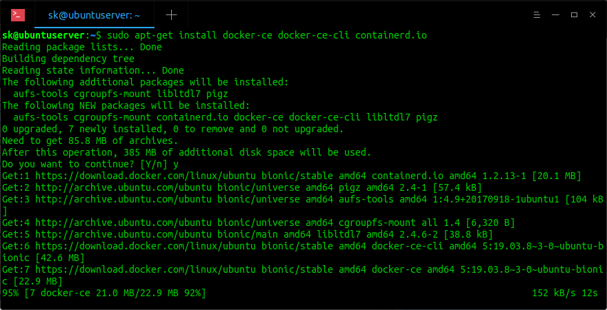 install docker in ubuntu 18.04
