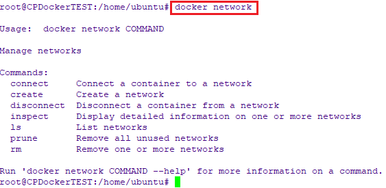docker network command