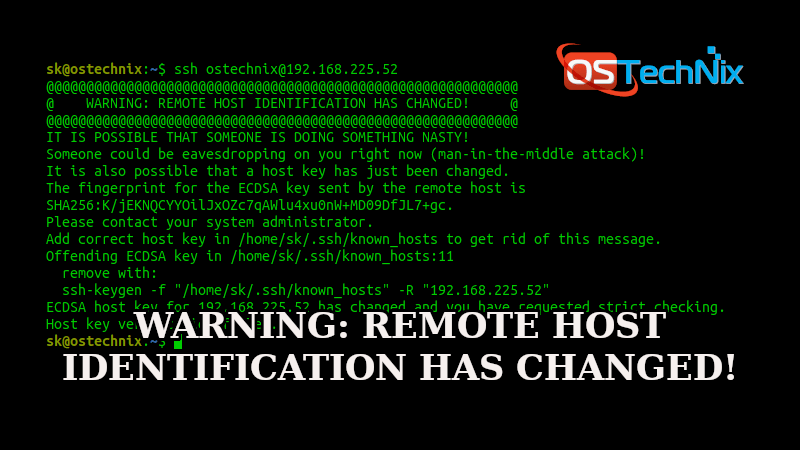 Fix Warning: Remote Host Identification Has Changed Error