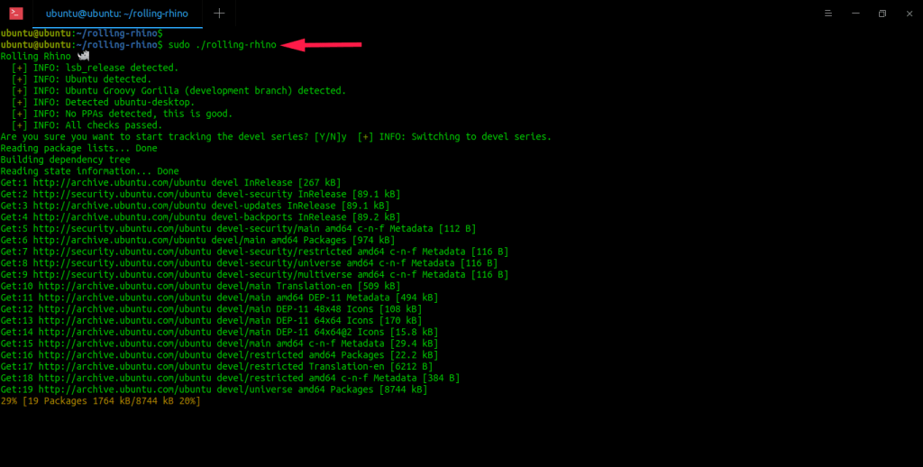 Convert Ubuntu Into Rolling Release Using Rolling Rhino OSTechNix
