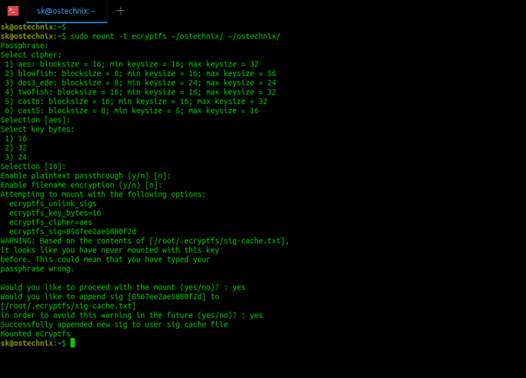 How To Encrypt Directories With eCryptfs In Linux - OSTechNix