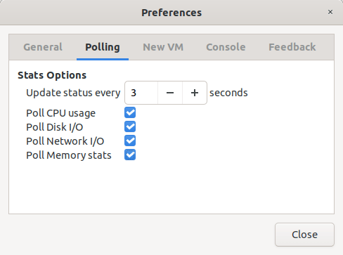 Ventana de configuración de Virt-Manager