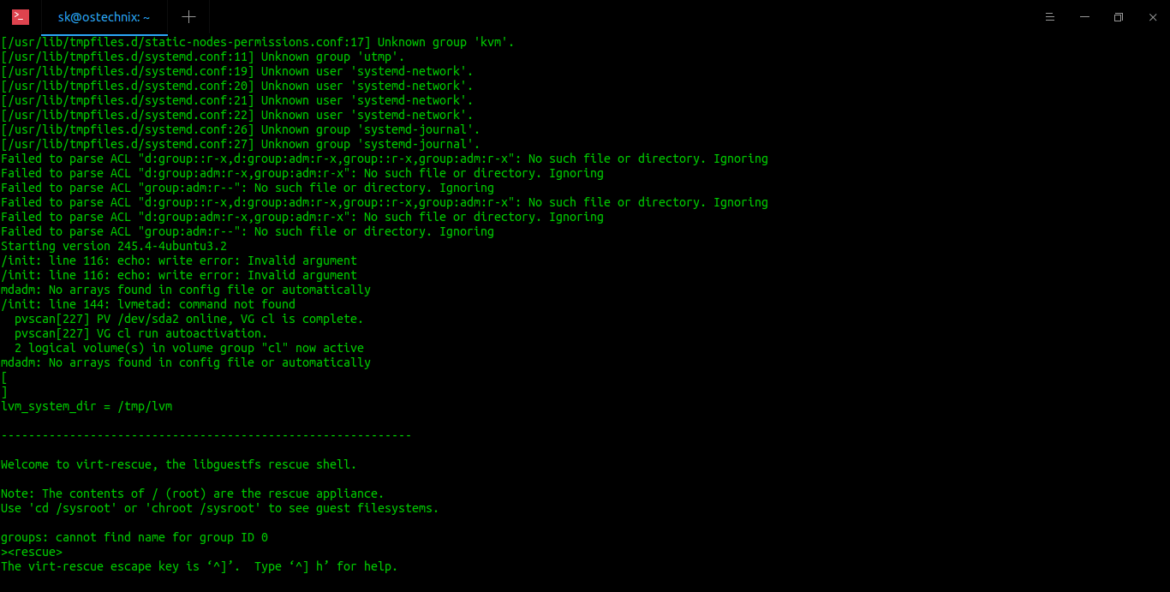 How To Rescue Virtual Machines With Virt-rescue - OSTechNix