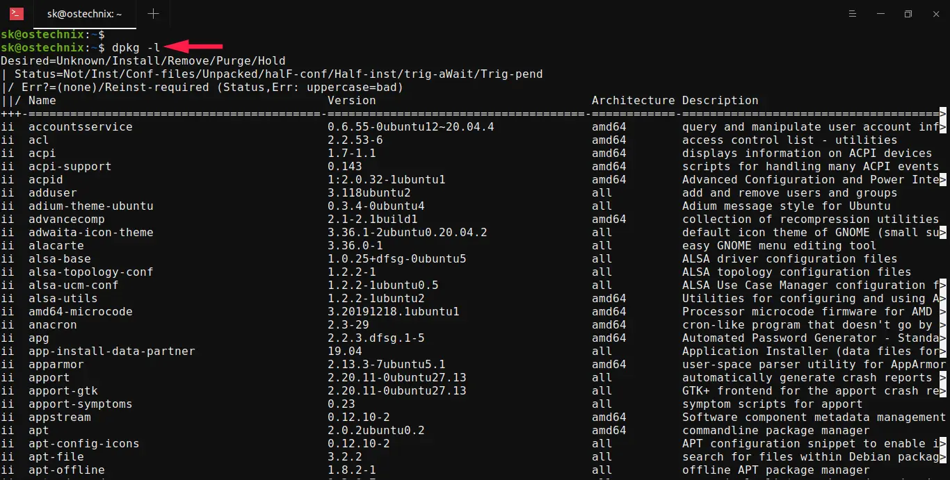 How To List Installed Packages In Linux OSTechNix