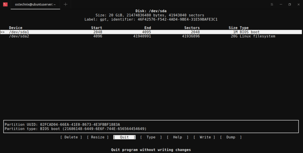 Cfdisk как пользоваться linux