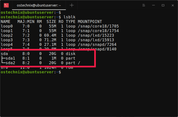 linux view partition table of vmdk