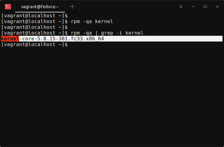 View installed Kernels in Fedora