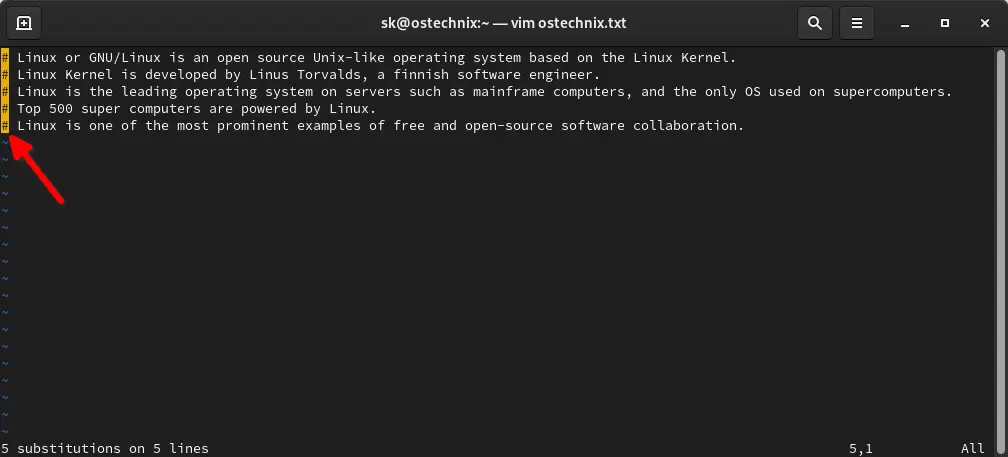 Comment out all lines that contains a specific word in Vim editor