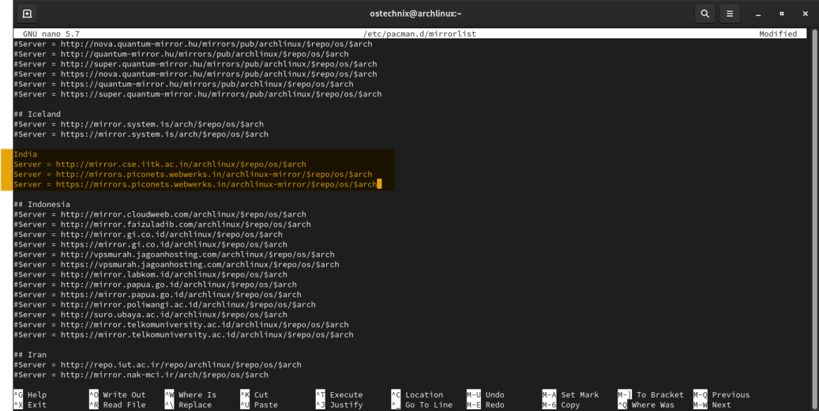 Retrieve Latest Mirror List Using Reflector In Arch Linux OSTechNix