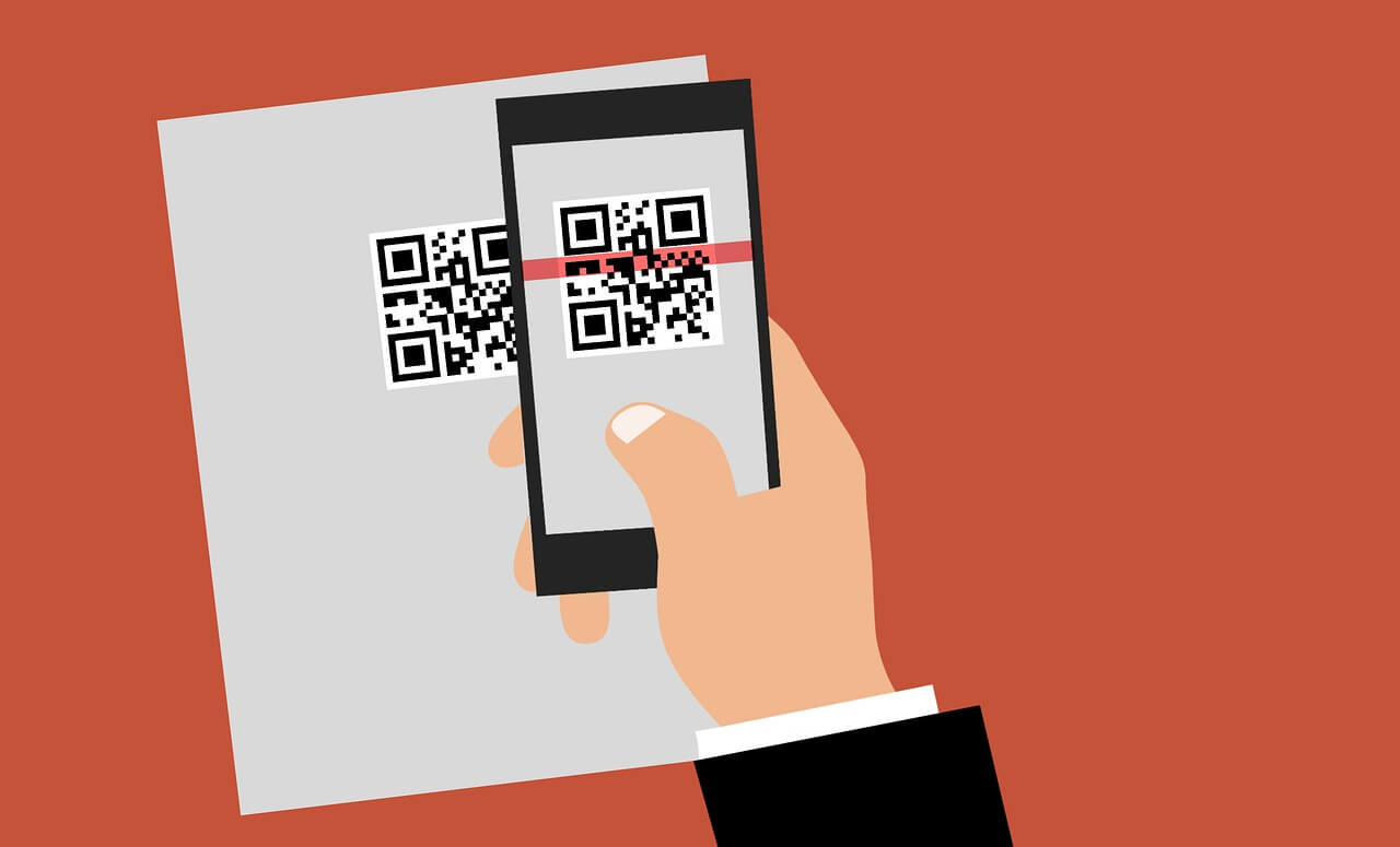 print qr code on paper with a phone scanning it