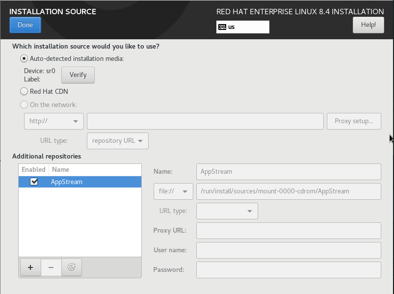 Scegli la sorgente di installazione