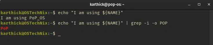 Pipe output of echo command