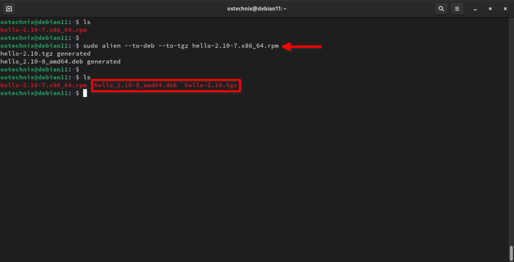 How To Convert Linux Packages With Alien - OSTechNix