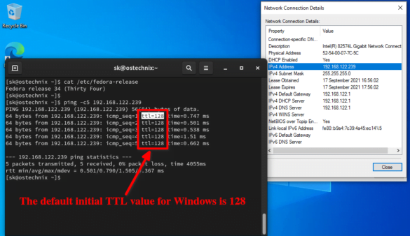 Identify Operating System Using TTL Value And Ping - OSTechNix