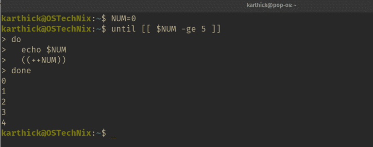 Bash While And Until Loop Explained With Examples - OSTechNix