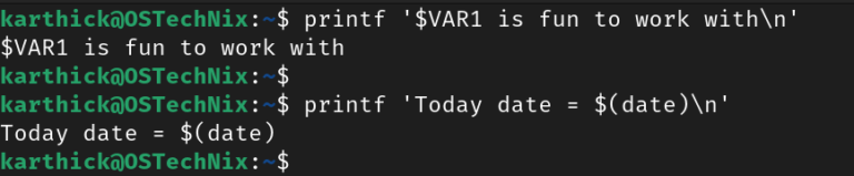 Bash Printf Command Explained With Examples - OSTechNix