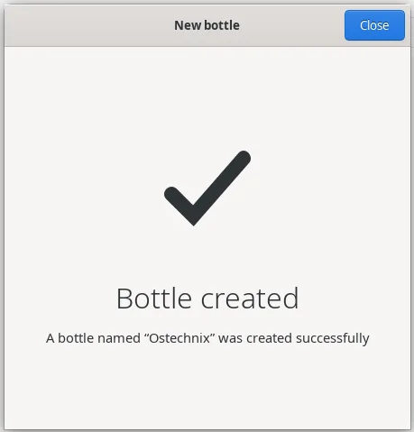 A Bottle is created A Bottle is created