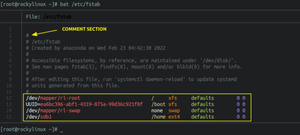 Linux で fstab ファイルを作成する方法