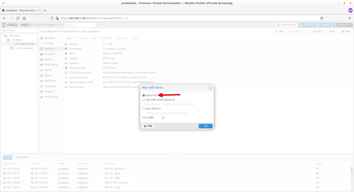 Access Proxmox Virtual Machine With SPICE Client OSTechNix