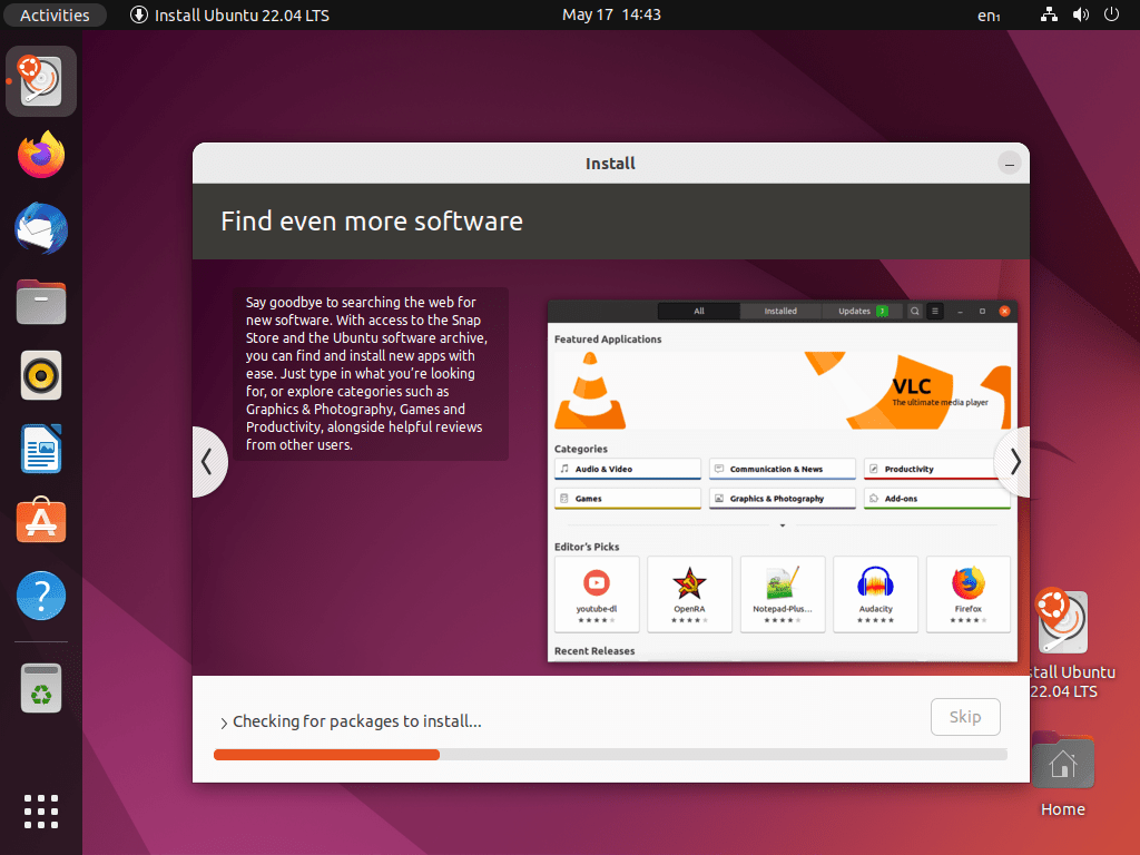 安装 Ubuntu 22.04 LTS 桌面