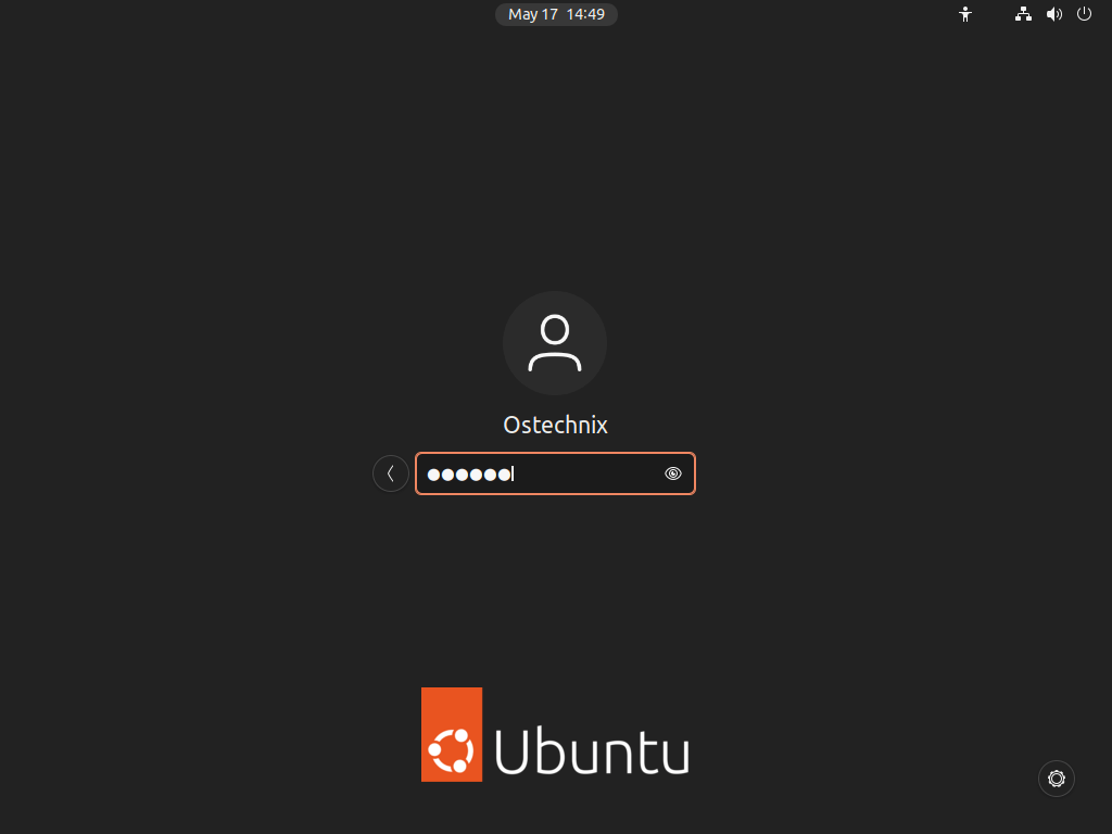 登录到 Ubuntu 22.04 桌面