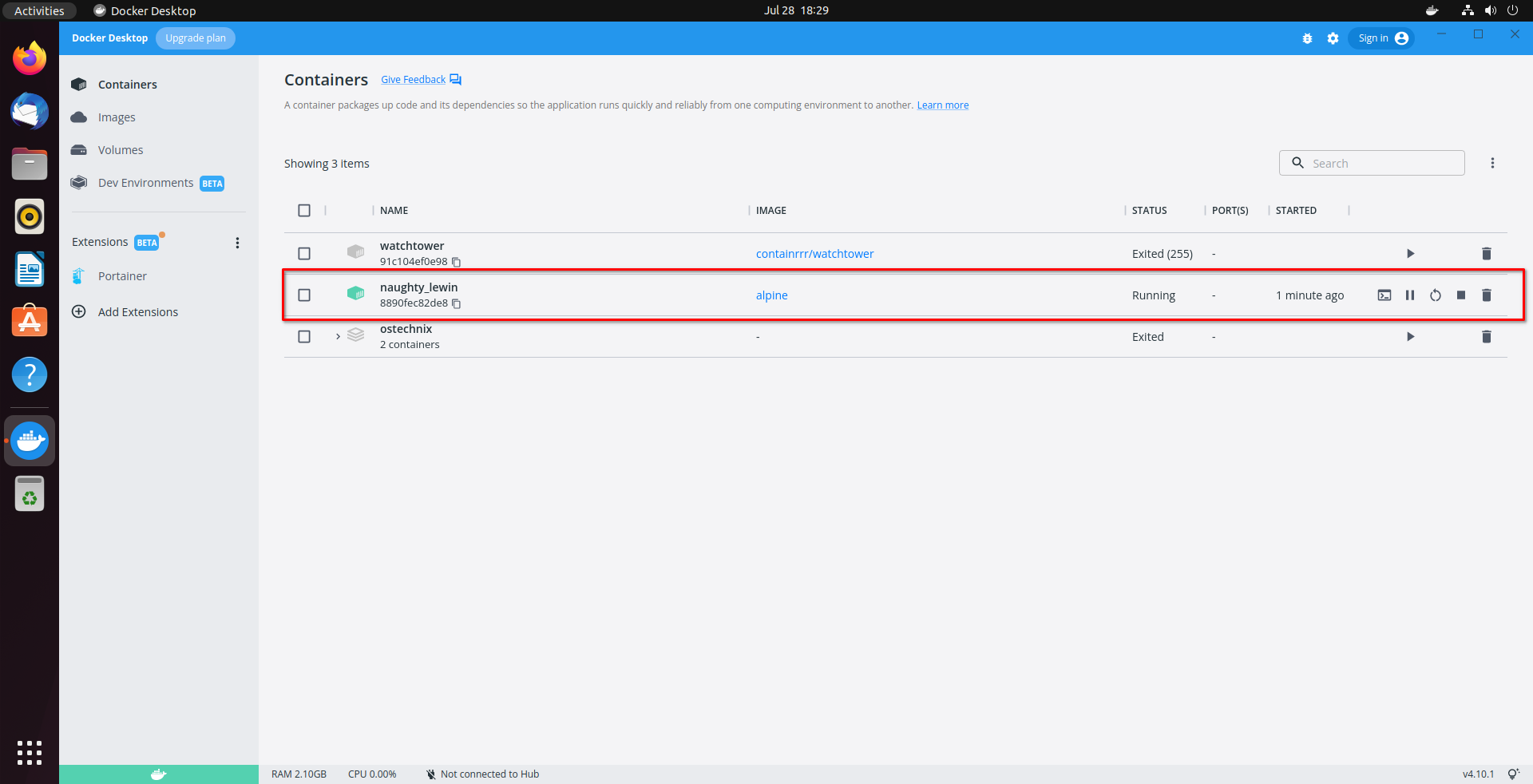 View Containers In Docker Desktop View Containers In Docker Desktop
