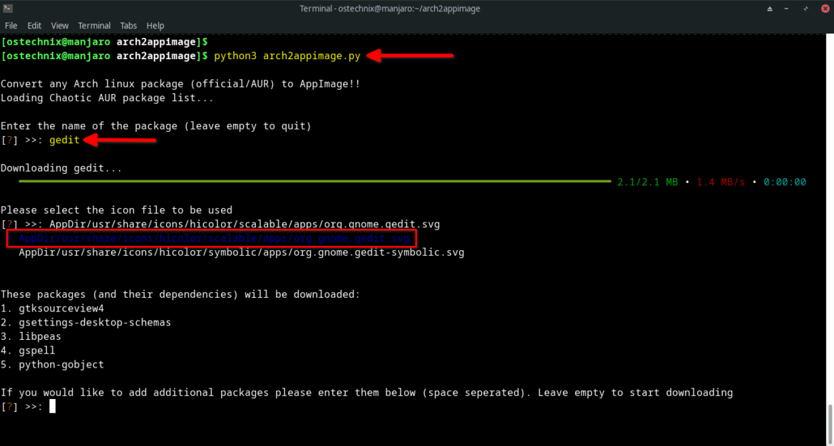Convert Arch Linux Packages To AppImage Format OSTechNix