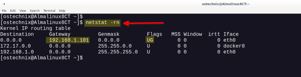 Find Default Gateway IP Address In Linux And Unix - OSTechNix