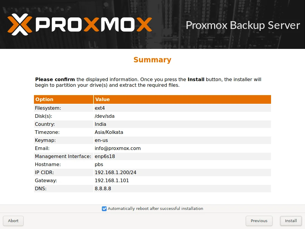 Installation Summary Installation Summary