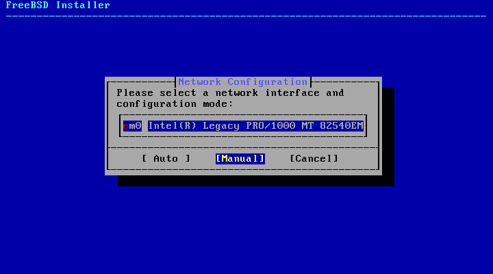 Choose Network and Configuration Mode Choose Network and Configuration Mode