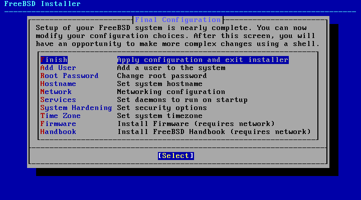 Final FreeBSD Configuration Final FreeBSD Configuration