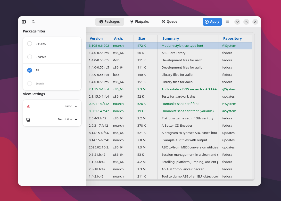Yum Extender NG: A Graphical Front-end For DNF5, DNF And YUM
