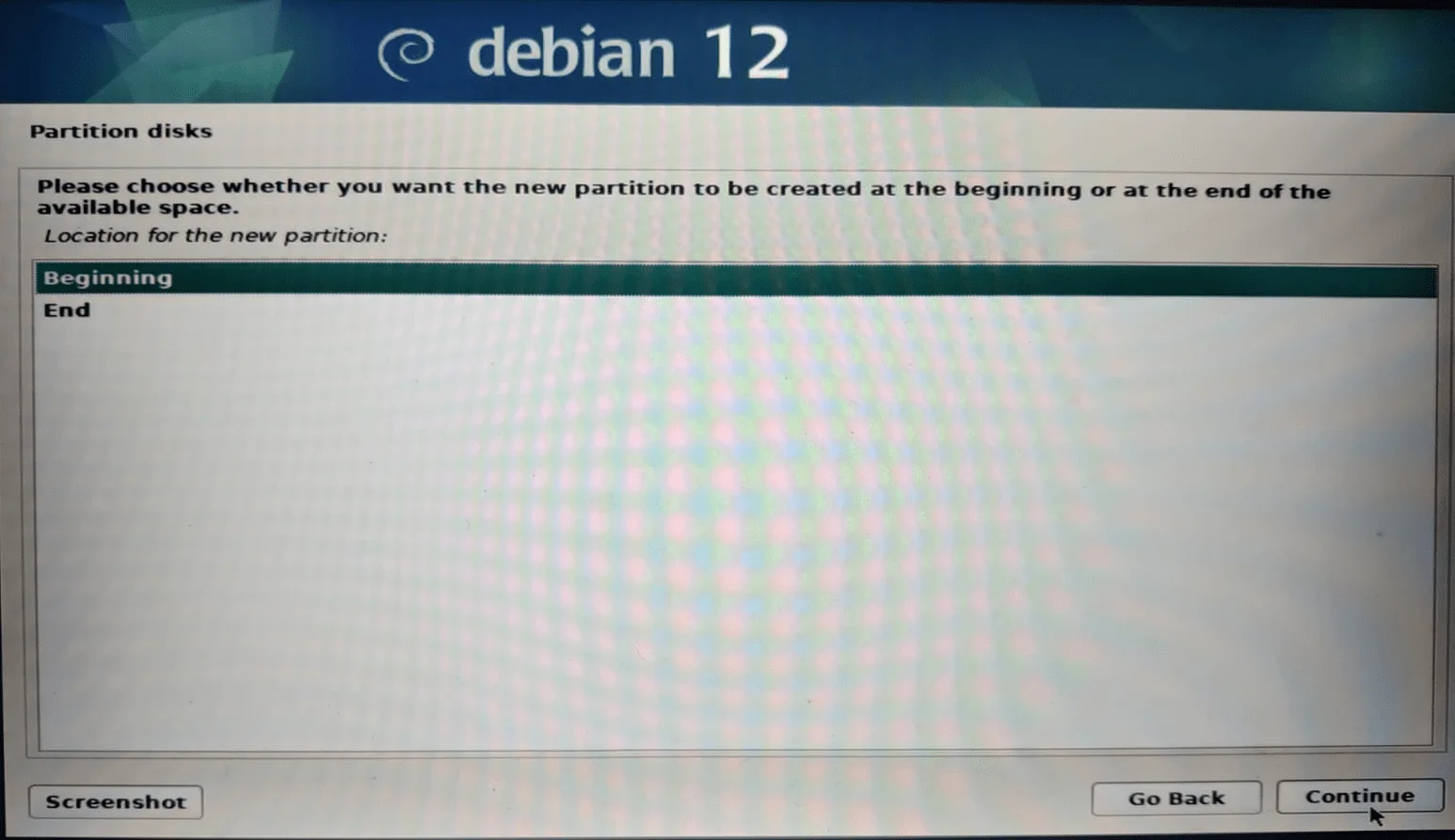Partition Location Partition Location