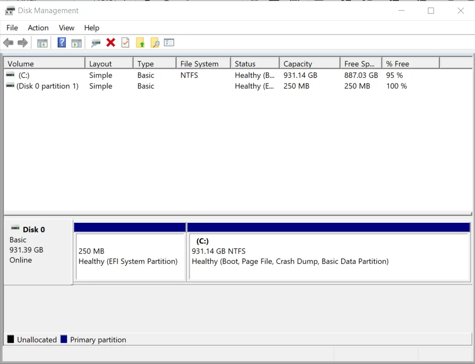 Windows Disk Management Utility Windows Disk Management Utility