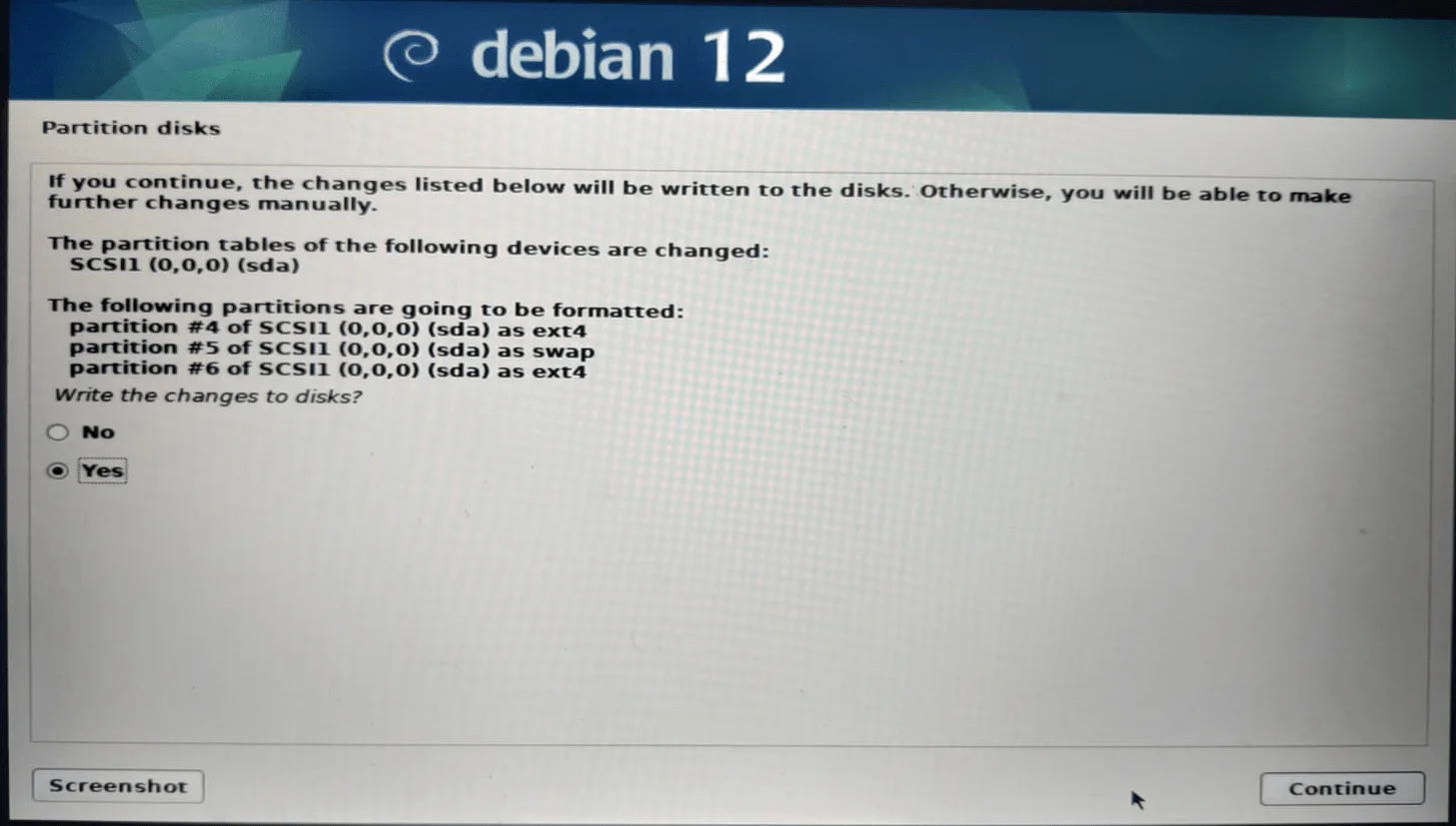 Write Changes to the Disk Write Changes to the Disk