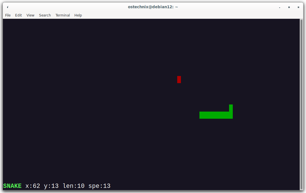 I wrote a classic snake game implementation in pure BASH : r/linux