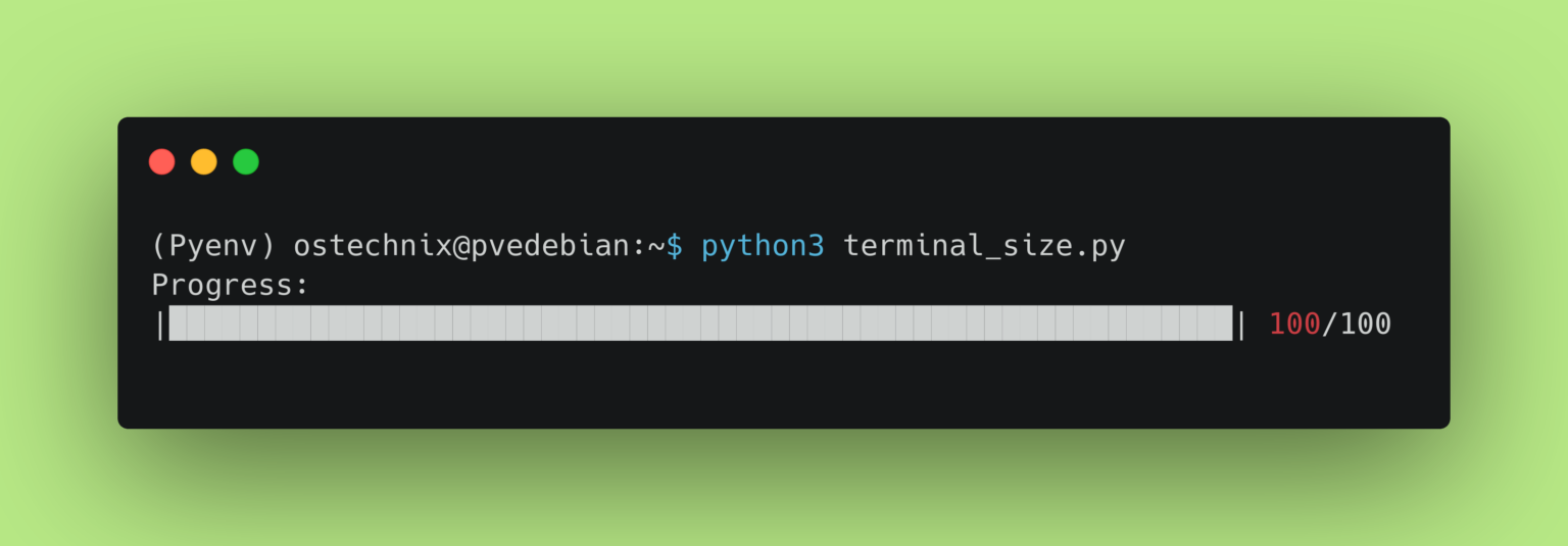 How To Get Terminal Size Using Python In Linux - OSTechNix