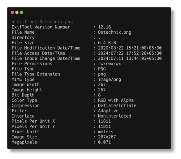 How To Manage Image Metadata Using ExifTool In Linux - OSTechNix